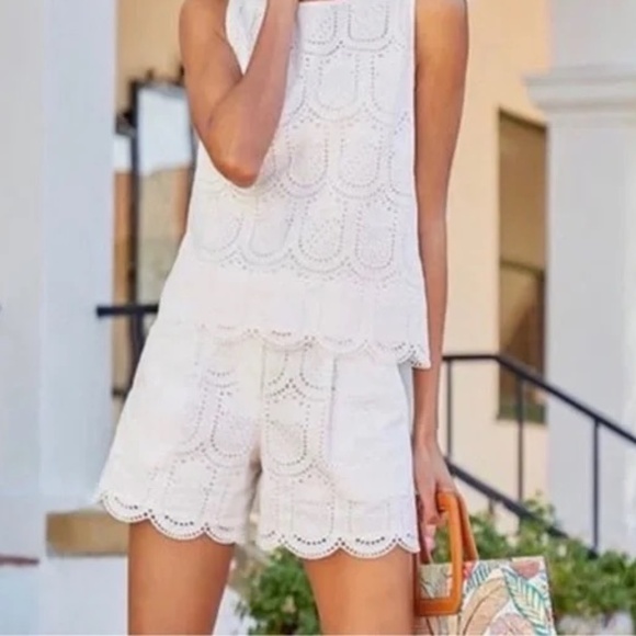 J. McLaughlin Pants - J McLaughlin White Eyelet Lace Brady Shorts 0